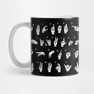 Sign Language Alphabet  Asl Gift Deaf Gift Asl Teacher Gift Mug